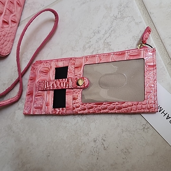 π©· π©· BRAHMIN Marley PINK PUNCH Crossbody & PINK PUNCH Credit Card Wallet π©· π©· - Picture 5 of 11